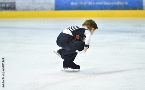 Boy figure skating