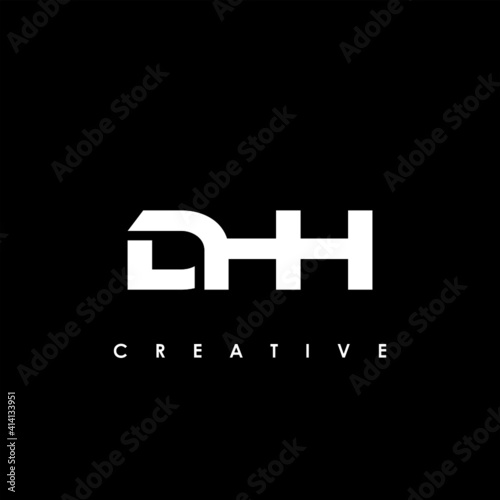 DHH Letter Initial Logo Design Template Vector Illustration