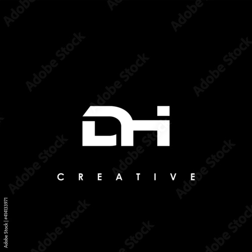 DHI Letter Initial Logo Design Template Vector Illustration photo