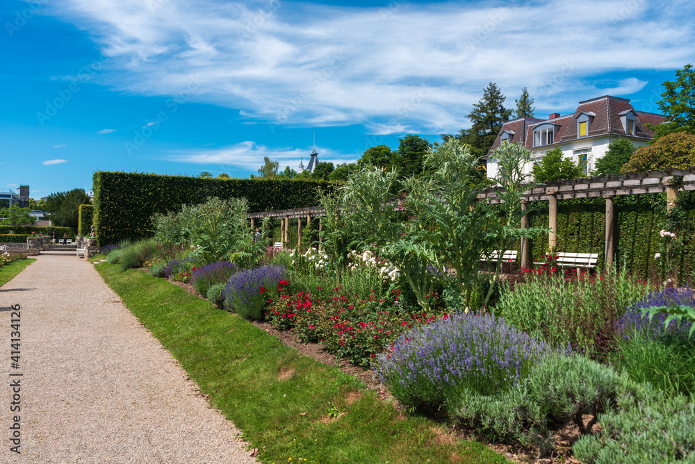 The planted park in the Gonneranlage in Baden-Baden