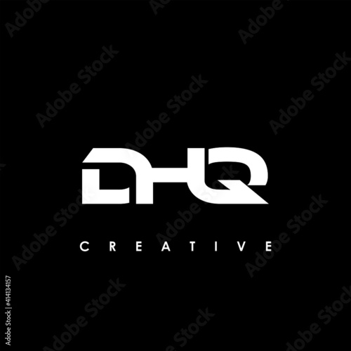 DHQ Letter Initial Logo Design Template Vector Illustration