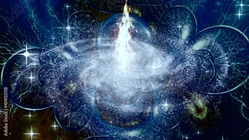 Eternity. Time spiral fractal in space. High quality footage