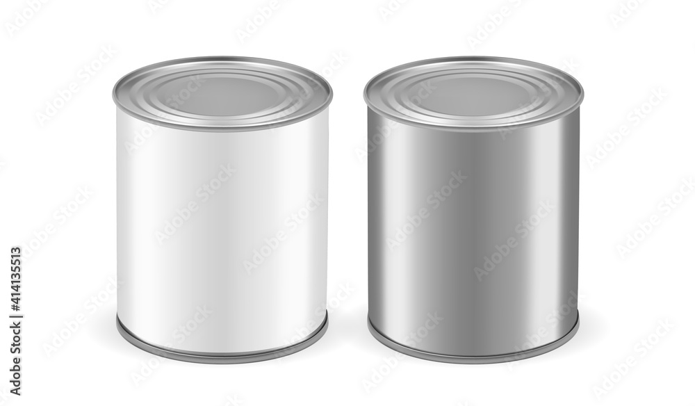 silver can isolated on white background mock up vector silver can isolated on white background mock up vector