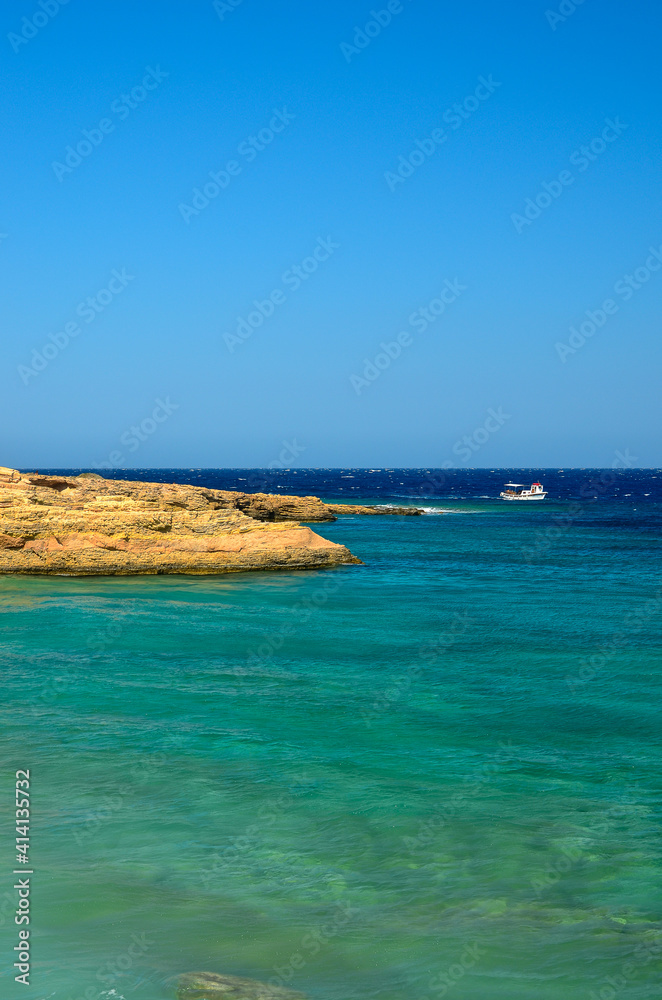 Turquoise sea water under the summer sun