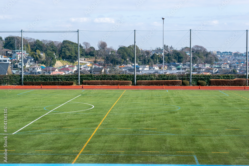 Obraz premium 競技場のインフィールドとトラック