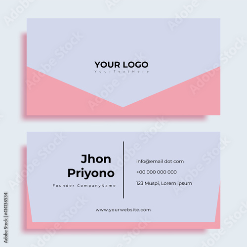 Wallpaper Mural Business Card Design Cute, Business Card Pink, Template, Business Card Template Double sided Torontodigital.ca
