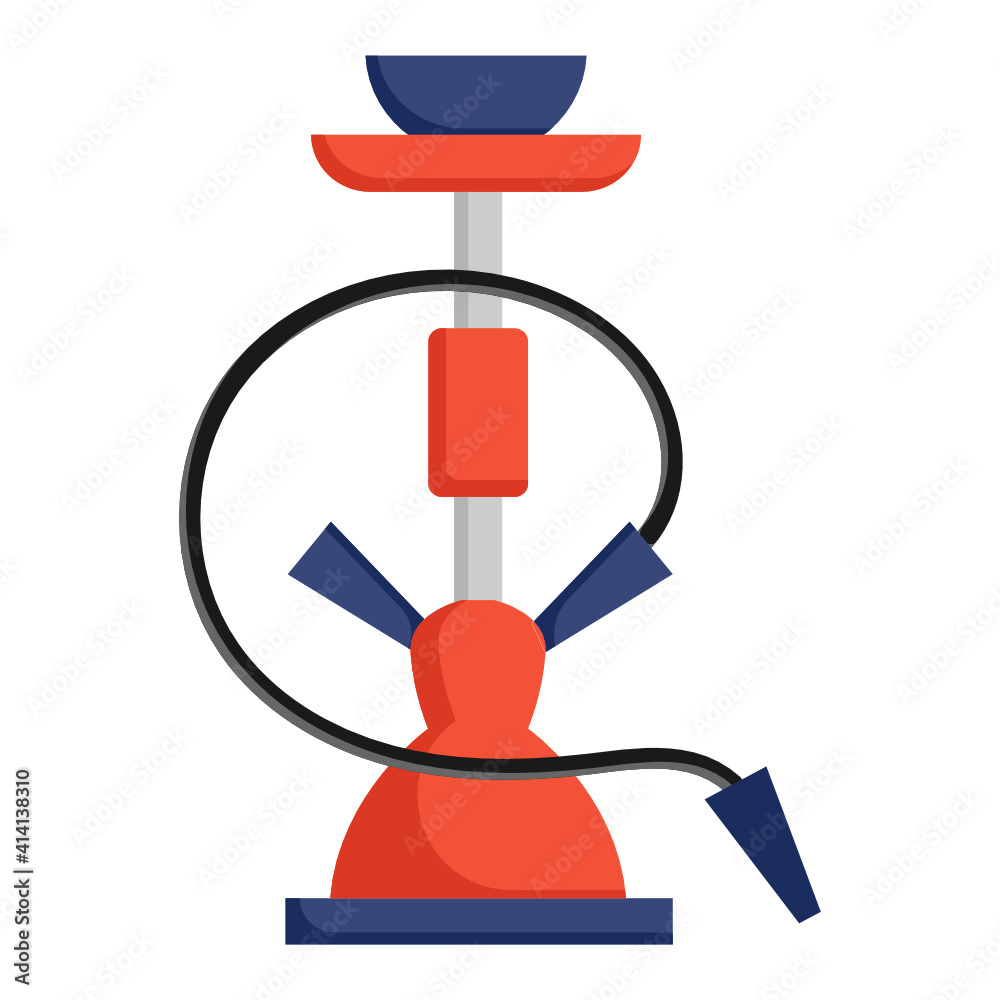 Hookah Flavored Tabbaco Vector Color Icon Design, Arab culture and