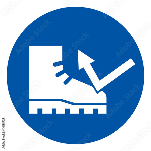 Steel Toe Shoes Symbol Sign ,Vector Illustration, Isolate On White Background Label. EPS10