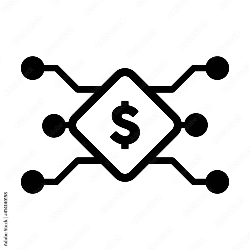 Digital dollar icon vector currency symbol for digital transactions for asset and wallet in a flat color glyph pictogram illustration Digital dollar icon vector currency symbol for digital transactions for asset and wallet in a flat color glyph pictogram illustration
