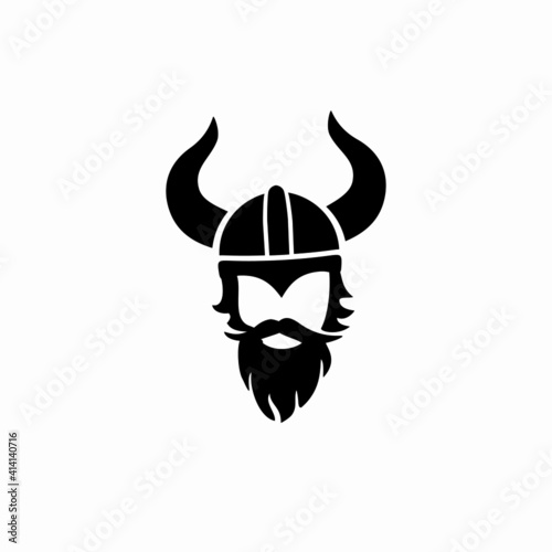 Vector illustration of Viking with Helmet, 
for mascot sport logo badge label sign poster 
emblem patch t-shirt printing. Vector Logo