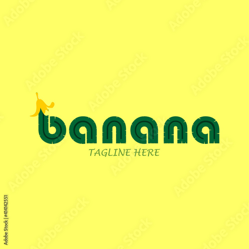 Banana vector logo icon template