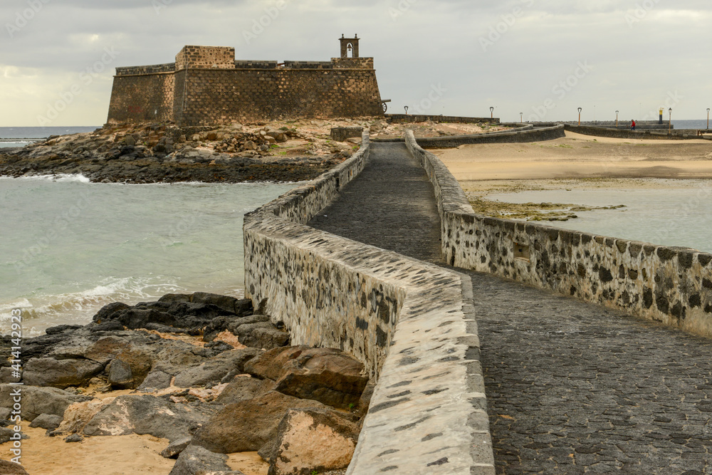 The castle of Arrecife on Lanzarote in the Canary Islands, Spain