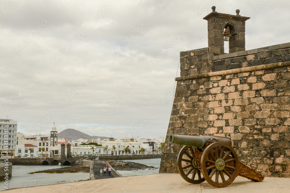 The castle of Arrecife on Lanzarote in the Canary Islands, Spain
