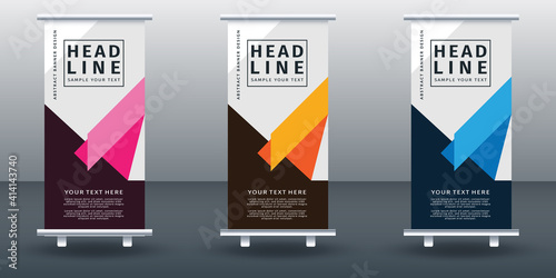 Roll up banner set design template design. Modern Design. Geometric Banner Vector illustration