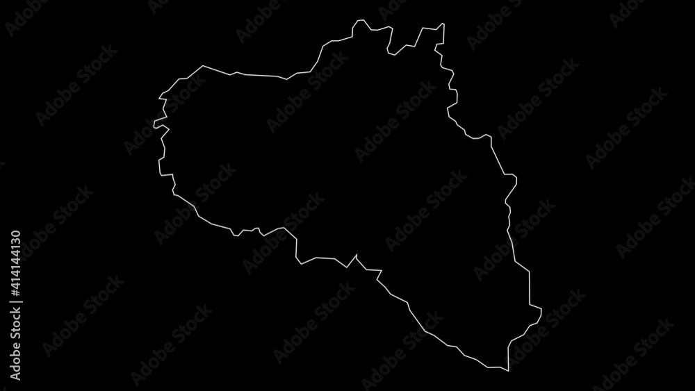 Cienfuegos Cuba province map outline animation Cienfuegos Cuba province map outline animation