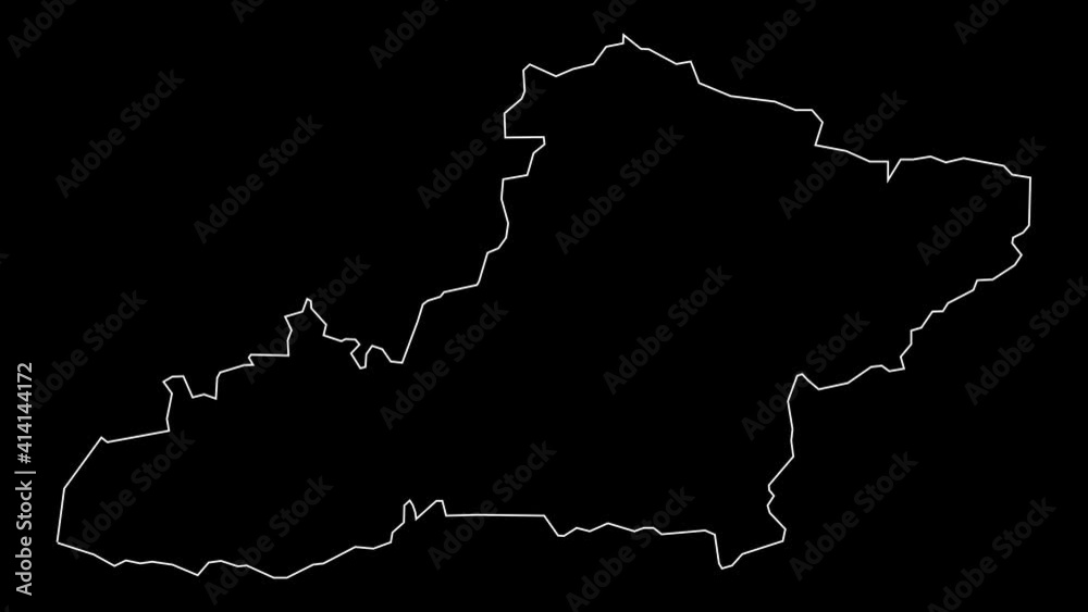 Las Tunas Cuba province map outline animation Las Tunas Cuba province map outline animation