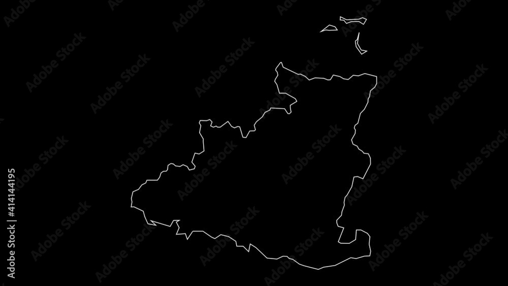 Sancti Spiritus Cuba province map outline animation Sancti Spiritus Cuba province map outline animation