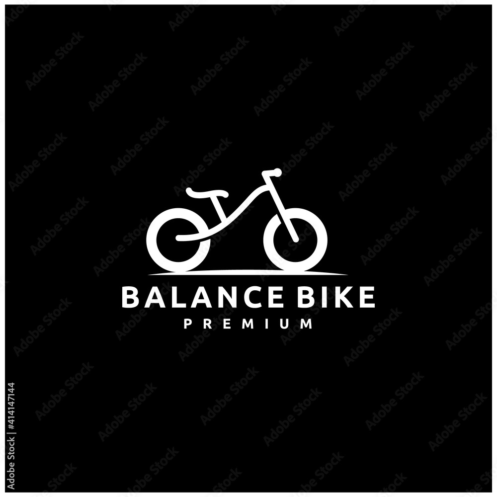 Kid Balance Bike, Push Bike Bicycle Logo Design Inspiration