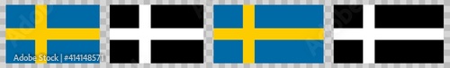 Sweden Flag Colors Black   Swedish Flags   Country Banner   Symbol   Vector   Isolated   Variations