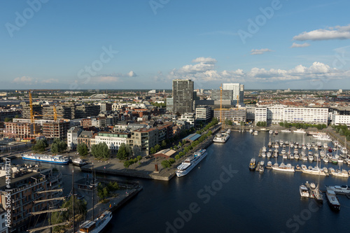 View of Antwerp s Eilandje Neighborhood  The Little Island   and its Yacht Marina