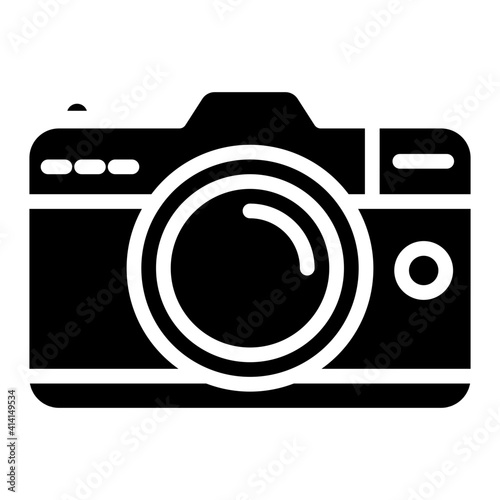 Photographic equipment filled design, icon of camera