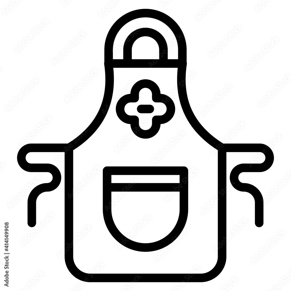 Icon of apron, linear design
Icon of apron, linear design