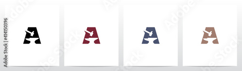Anvil And Hammer On Letter Logo Design A