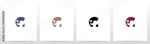Anvil And Hammer On Letter Logo Design C
