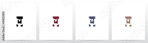 Anvil And Hammer On Letter Logo Design I