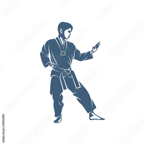 Taekwondo design vector illustration, Creative Taekwondo logo design concepts template, icon symbol