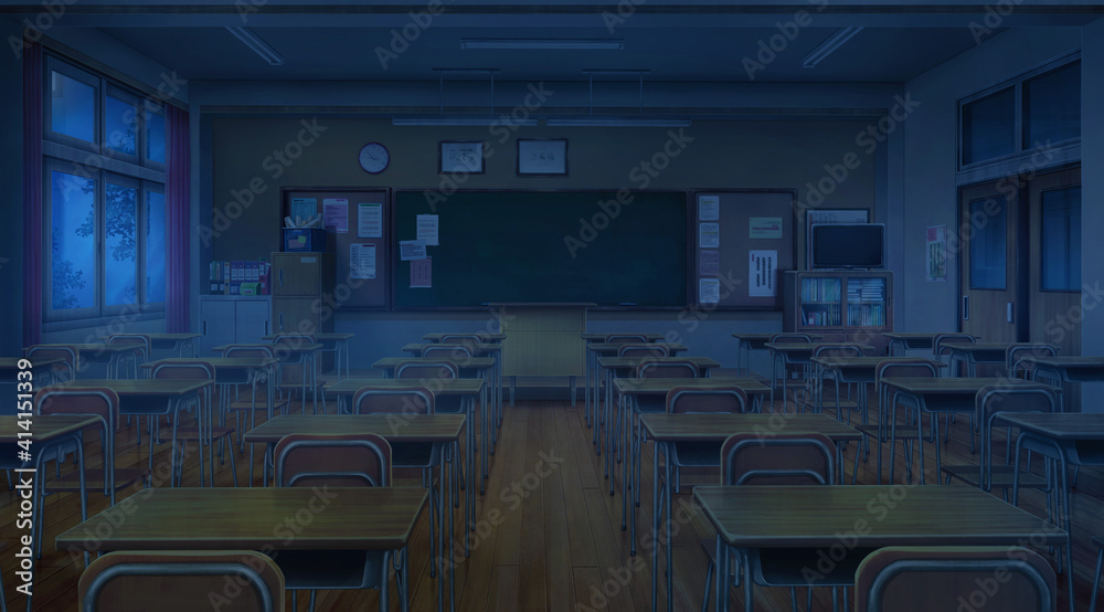 Anime Classroom - Game Props :: Behance-demhanvico.com.vn