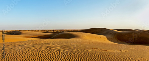 Panorama of dunes in Thar Desert  Rajasthan  India