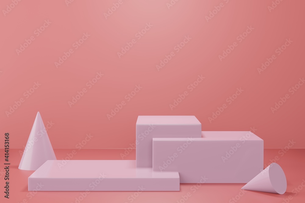 3d rendering empty template podium display mockup for product placement in minimal design. Online background advertising 3d rendering empty template podium display mockup for product placement in minimal design. Online background advertising