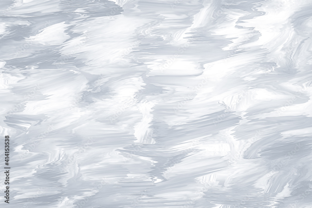 Obraz premium Abstract light gray watercolor background with brush strokes. Blurred painted texture, drawn. Fluid paint. Grey ink on paper, pastel color of illustration. Wavy pattern. Art backdrop.