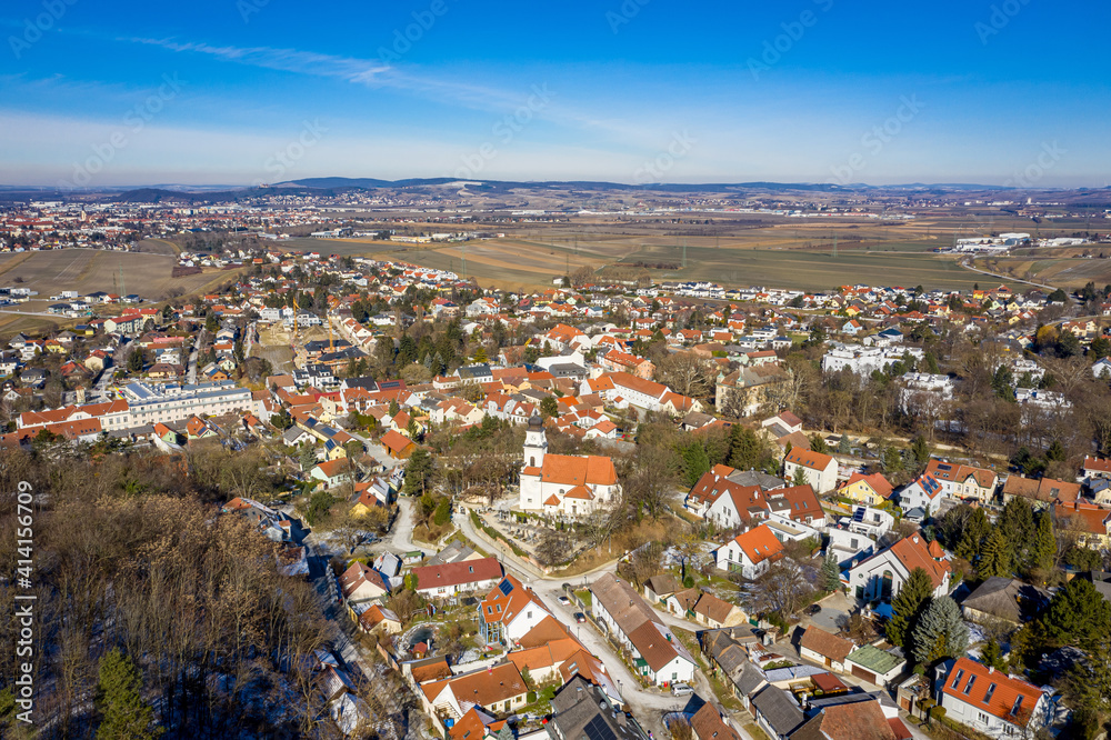 Bisamberg in the Korneuburg district. Weinviertel region in Austria.