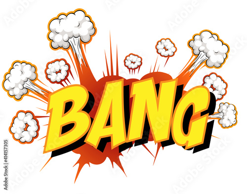 Comic speech bubble with bang text