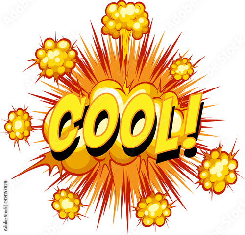 Comic speech bubble with cool text