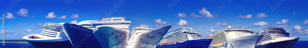Cruise ships - side view