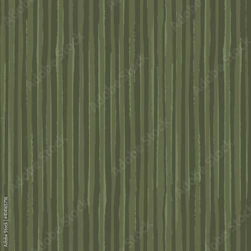 Painterly sage green stripe vector seamless pattern background. Overlapping brush stroke style striped monochrome backdrop. Sketchy linear geometric blended design. Versatile repeat for wellness
