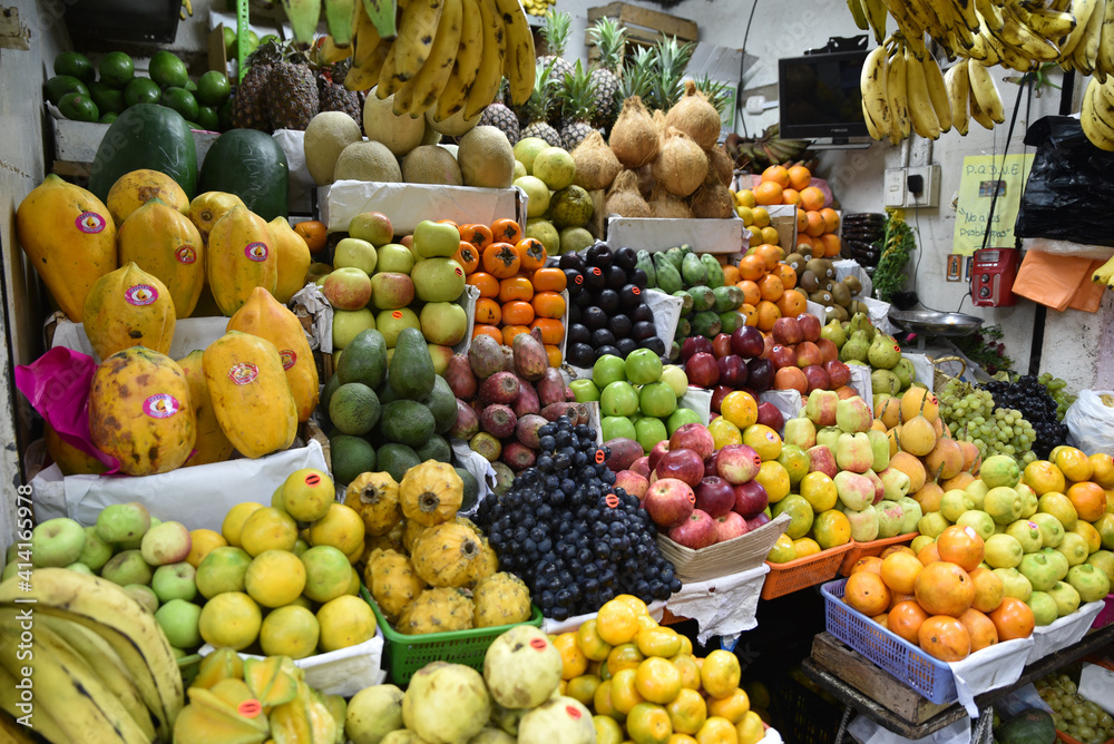 Etal de fruits à Lima, Pérou
