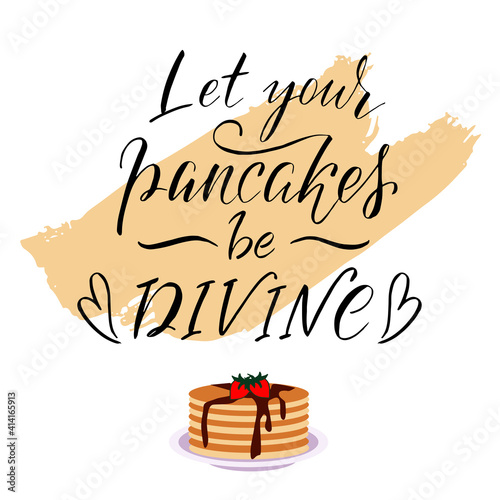 lettering typography poster for Shrove Tuesday greeting card