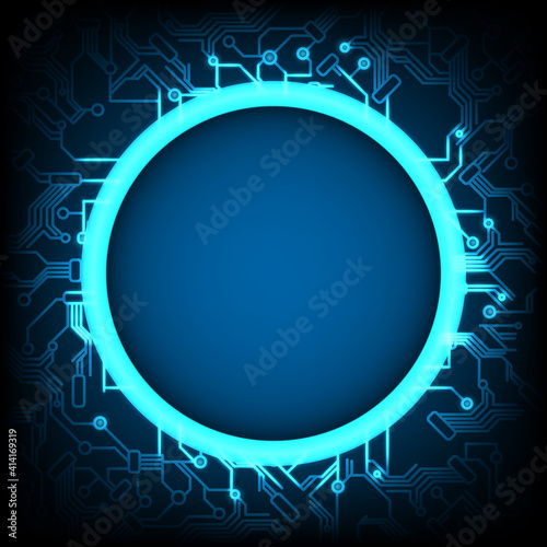 Abstract futuristic technology background, cyber technology security, netwok protection background design, vector illustration photo