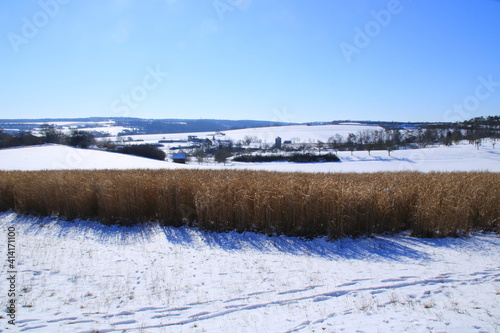 Blick ins Heckengäu bei Weissach im Winter