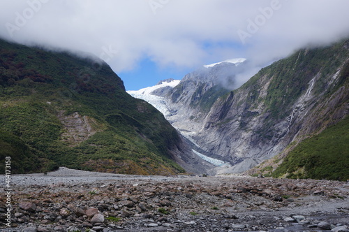 Franz Josef Glacier in Westland Tai Poutini National Park on the West Coast of New Zealand´ s South Island photo
