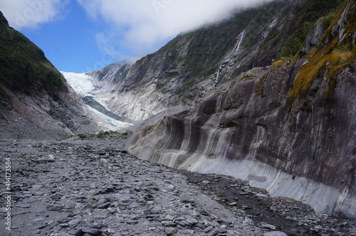 Franz Josef Glacier in Westland Tai Poutini National Park on the West Coast of New Zealand´ s South Island photo