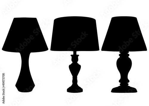 Openwork table lamps in the set.