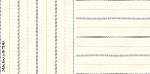Stripe patterns tattersall herringbone in grey  yellow  pink  off white. Seamless textured lines background art for dress  shirt  trousers  other modern everyday spring summer fashion textile print.