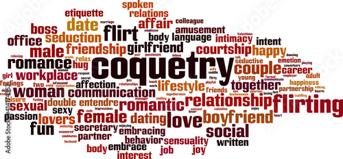 Coquetry word cloud