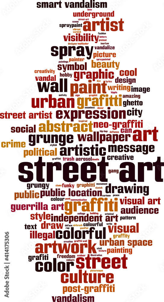 Obraz premium Street art word cloud
