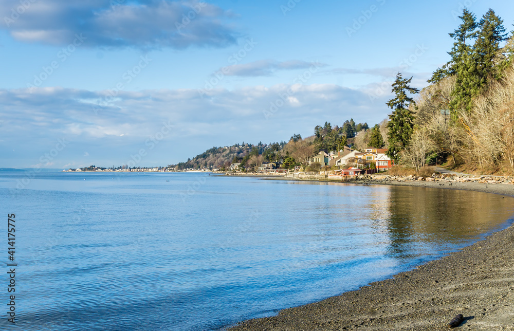 Fototapeta premium Park Beach And Homes 4